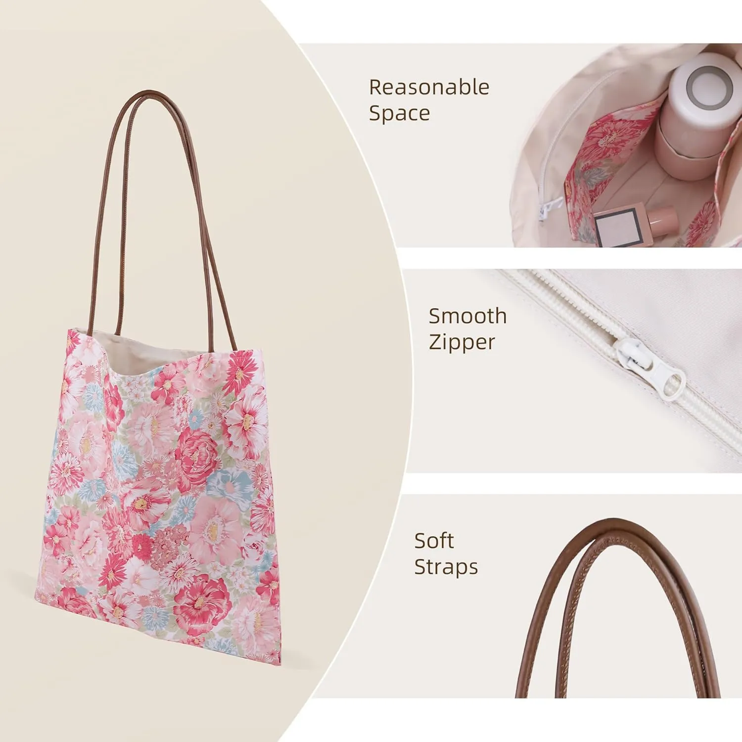 Rayon Hobo Bags for Women,Patterned Tote Bag,Large Capacity Shoulder Handbags with Inner Pockets