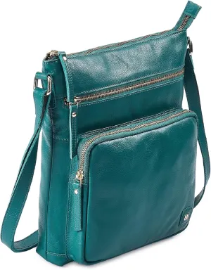 Real Leather Crossbody Bags Purses for Women Shoulder Handbags Crossover Handmade Stylish Trendy Pocketbook