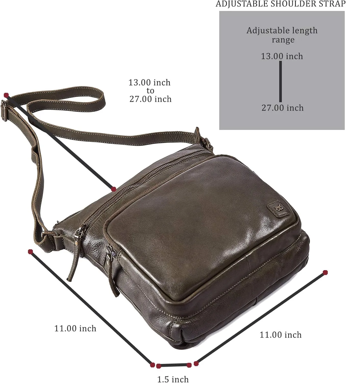 Real Leather Crossbody Bags Purses for Women Shoulder Handbags Crossover Handmade Stylish Trendy Pocketbook