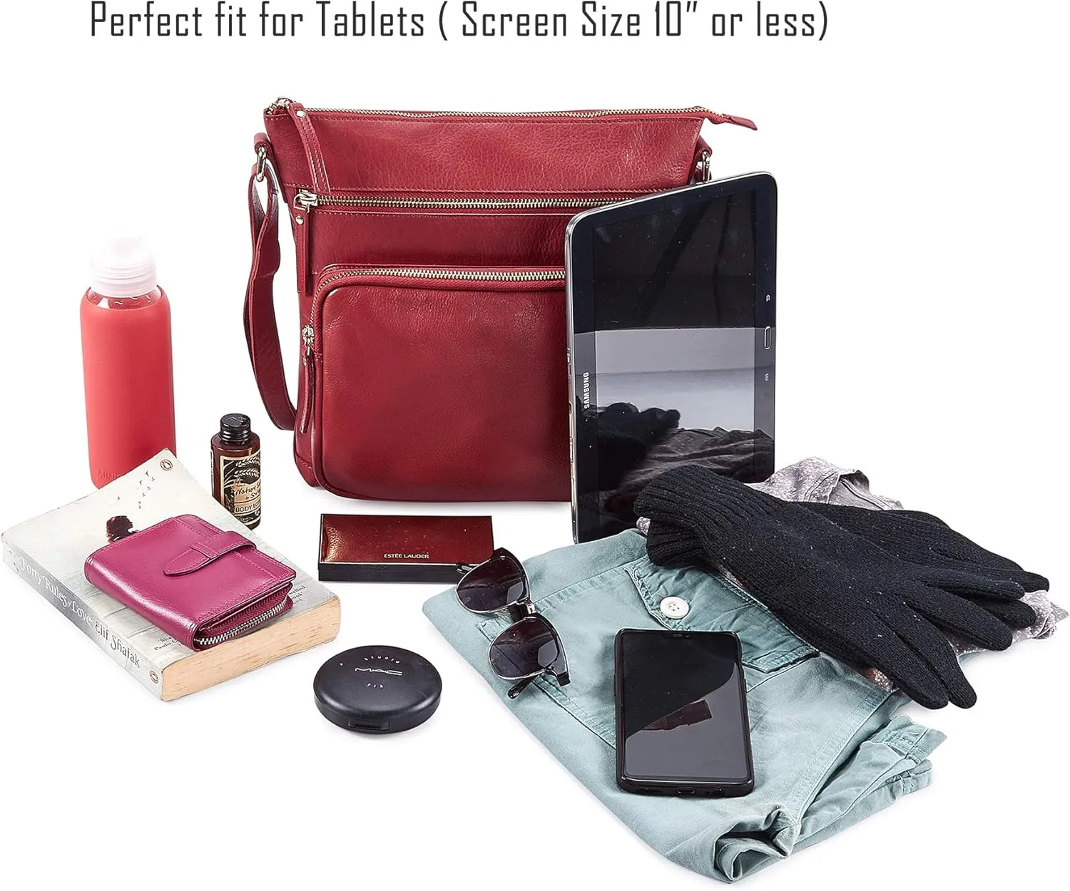Real Leather Crossbody Bags Purses for Women Shoulder Handbags Crossover Handmade Stylish Trendy Pocketbook