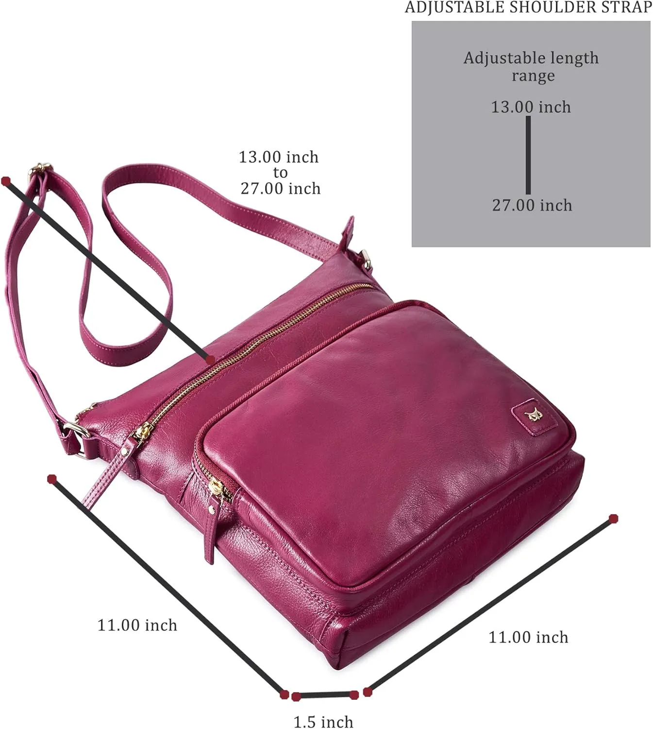 Real Leather Crossbody Bags Purses for Women Shoulder Handbags Crossover Handmade Stylish Trendy Pocketbook