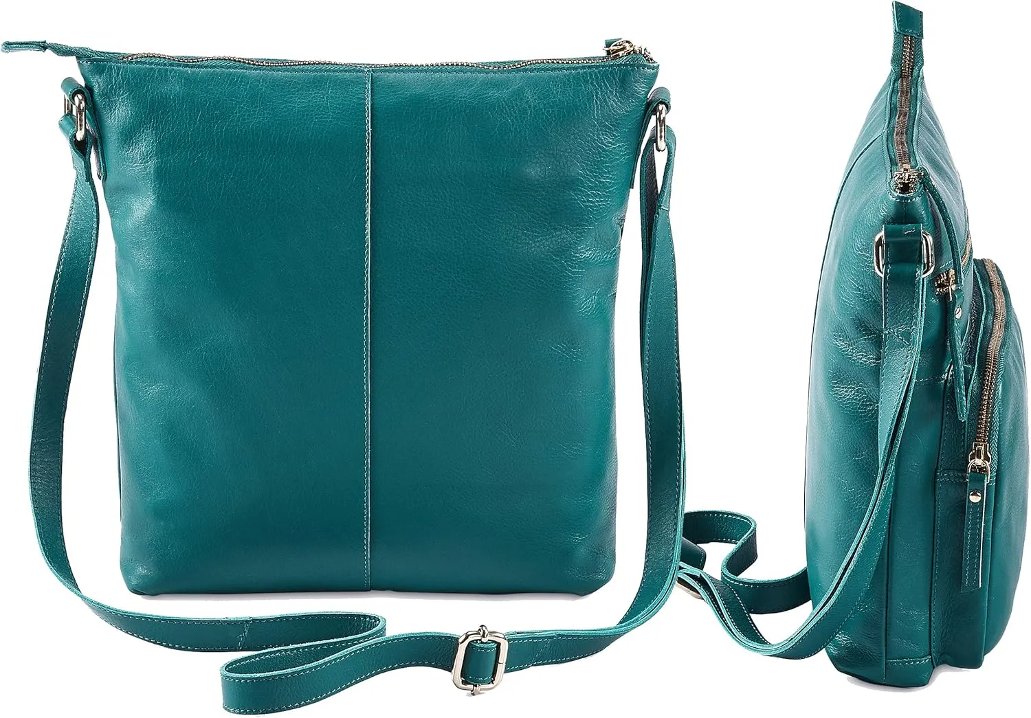 Real Leather Crossbody Bags Purses for Women Shoulder Handbags Crossover Handmade Stylish Trendy Pocketbook