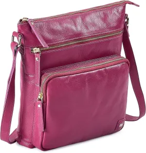 Real Leather Crossbody Bags Purses for Women Shoulder Handbags Crossover Handmade Stylish Trendy Pocketbook
