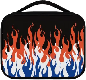 Red Fire Bible Covers Pray Church Handbag Easy to Carry Zipper Bible Accessories Lightweight Bible Carrier Tote Bags for Men Teens