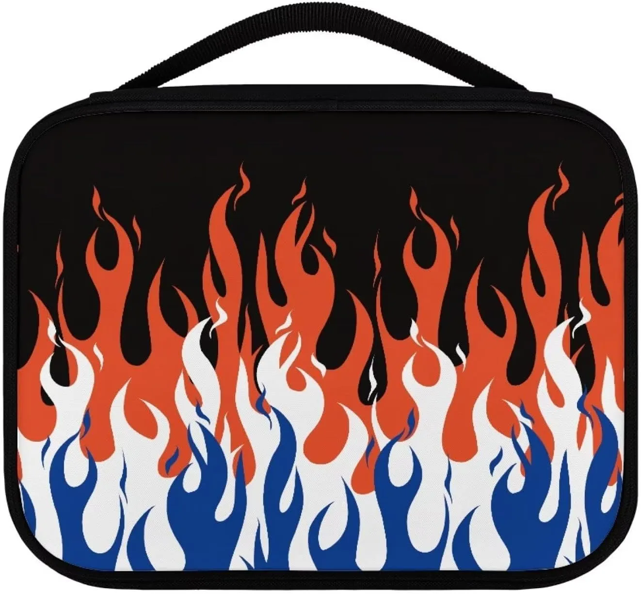 Red Fire Bible Covers Pray Church Handbag Easy to Carry Zipper Bible Accessories Lightweight Bible Carrier Tote Bags for Men Teens