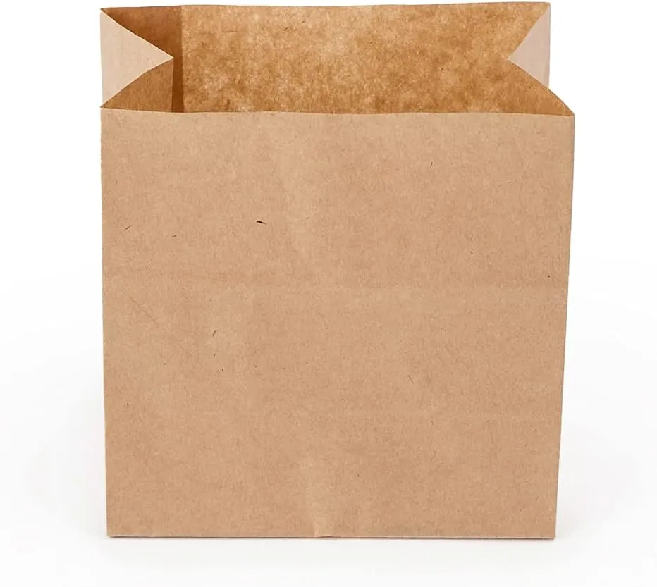 Restaurantware Bag Tek 3.9 x 2.3 x 3.8 Inch Paper Bags For Snacks 100 Small Paper Bags For Foods - Disposable Sustainable Kraft Paper Snack Bags Microwavable Freezable