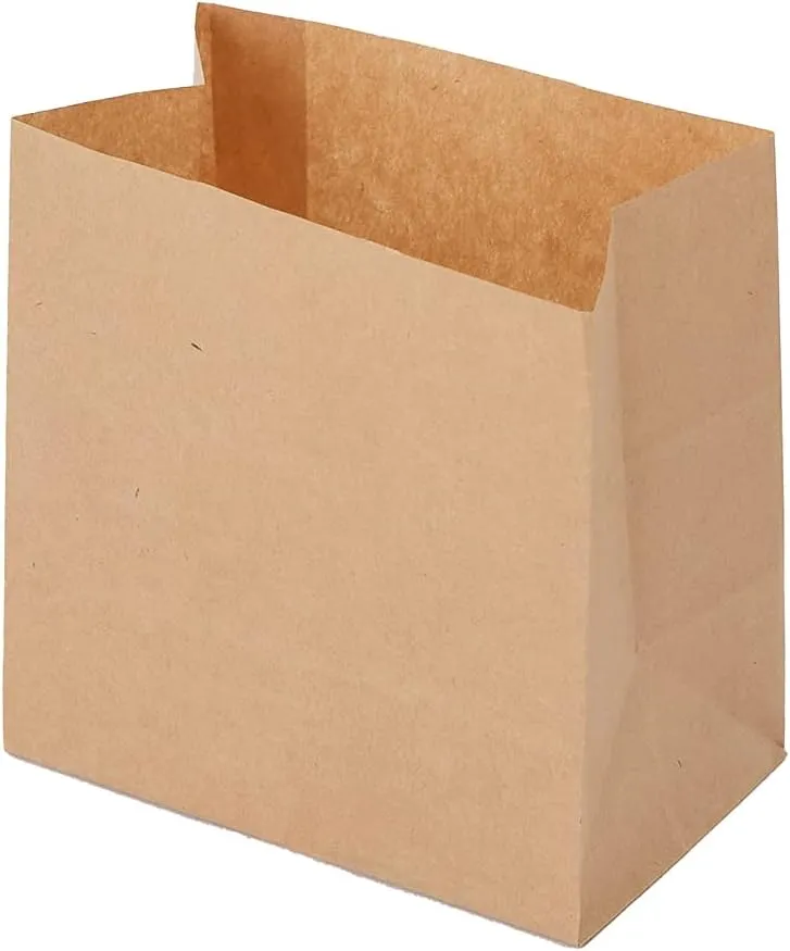 Restaurantware Bag Tek 3.9 x 2.3 x 3.8 Inch Paper Bags For Snacks 100 Small Paper Bags For Foods - Disposable Sustainable Kraft Paper Snack Bags Microwavable Freezable