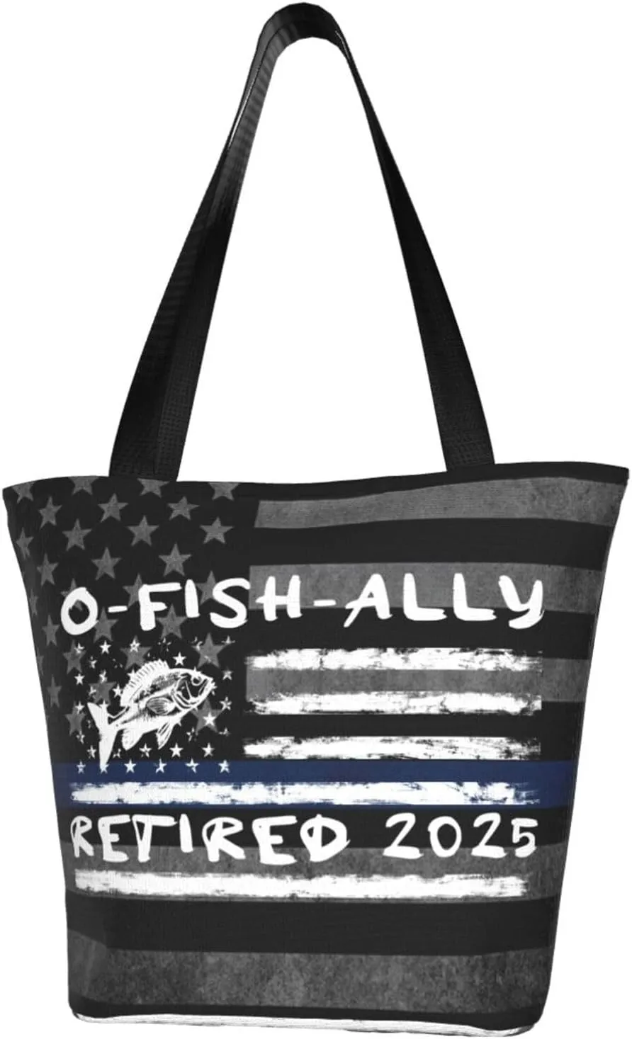 Retirement Fisherman O-Fish-Ally Retired 2025 Fashion Shoulder Bag Large Capacity For Man Or Woman