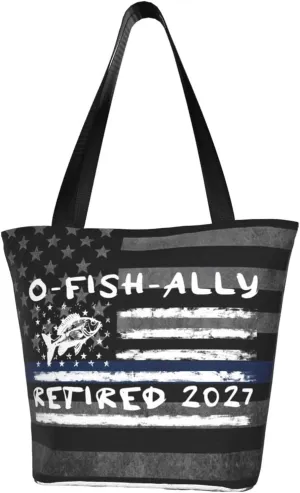Retirement Fisherman O-Fish-Ally Retired 2027 Fashion Shoulder Bag Large Capacity For Man Or Woman