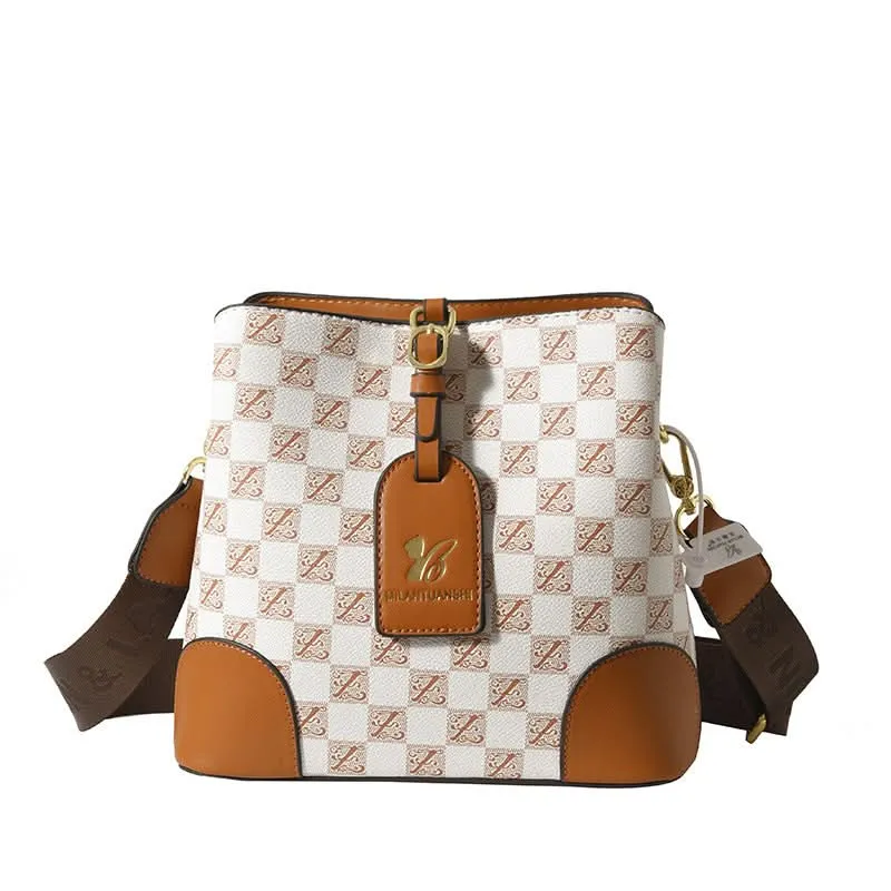 Retro Printed Ladies Bucket Shoulder Bag