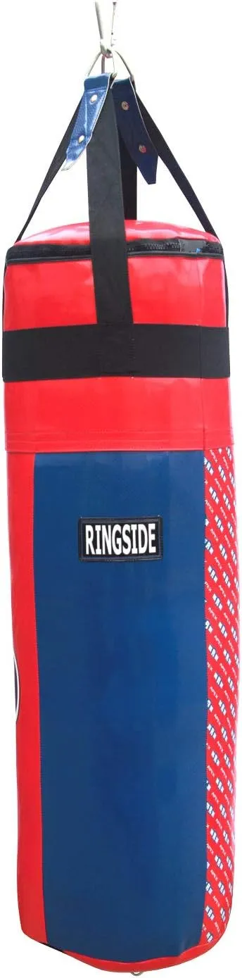 Ringside Apex Heavy Bag, Punching Bag for Boxing Training and Workout, 100 lbs, Includes Nylon Straps and Hanging Clip