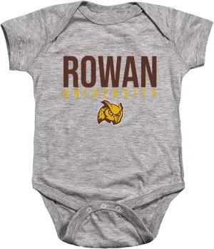 Rowan University Official Stacked Unisex Infant Snap Suit for Baby