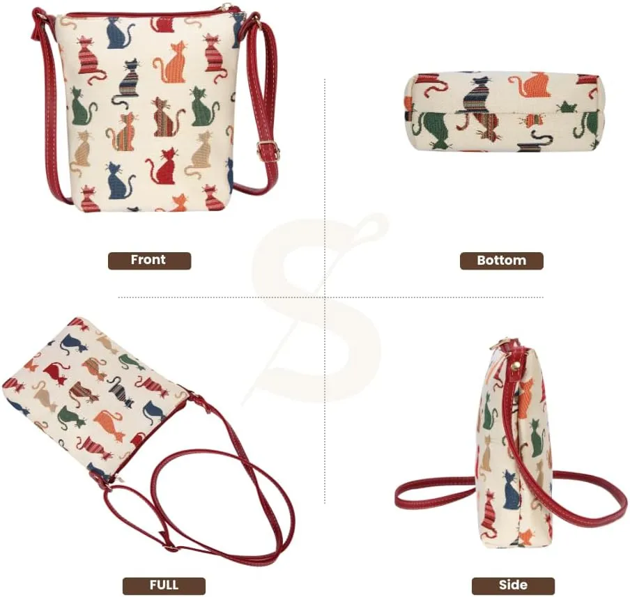 Signare Tapestry Cross-body Satchel Bag/Lightweight Purse