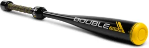 SKLZ Double Drive Weighted Training Bat for Baseball & Softball | 28" Length, 30 oz. Weight | Weights Above and Below Grip for Bat Speed and Power | Durable Aluminum Build | Durasoft Grip