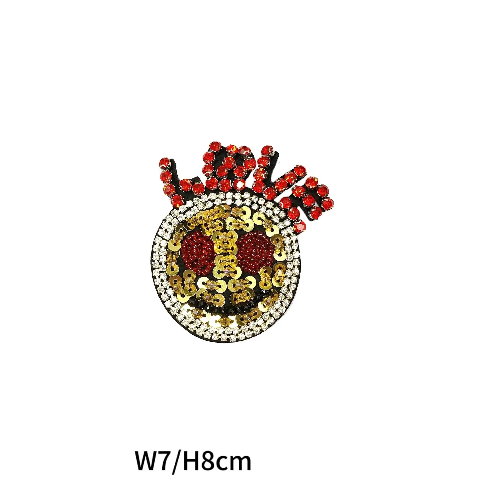 Skull Cherry Pattern Applique Handmade Clothing Embellishment 6 Pack
