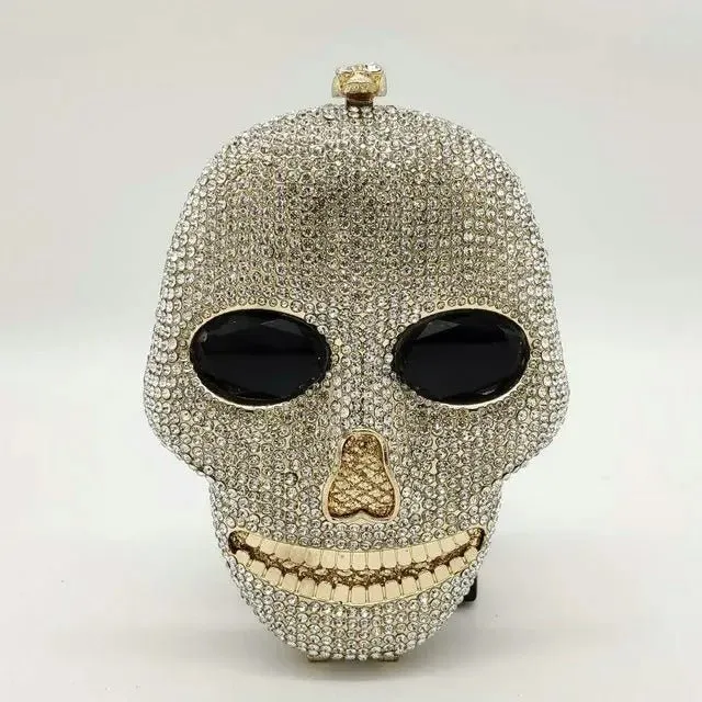 Skull Clutch Bag - Halloween Women's Crystal Party Clutch Bag