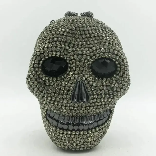 Skull Clutch Bag - Halloween Women's Crystal Party Clutch Bag