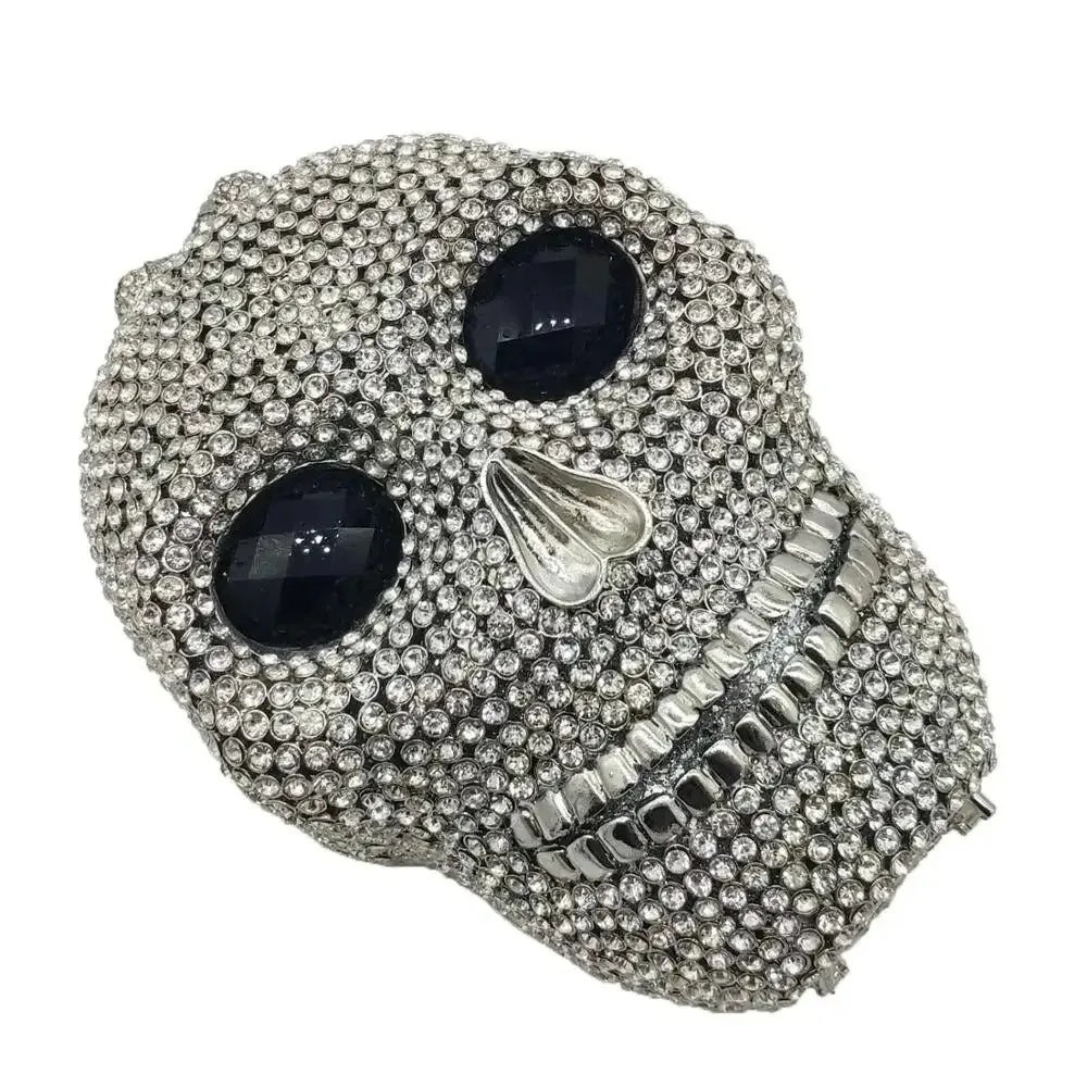 Skull Clutch Bag - Halloween Women's Crystal Party Clutch Bag
