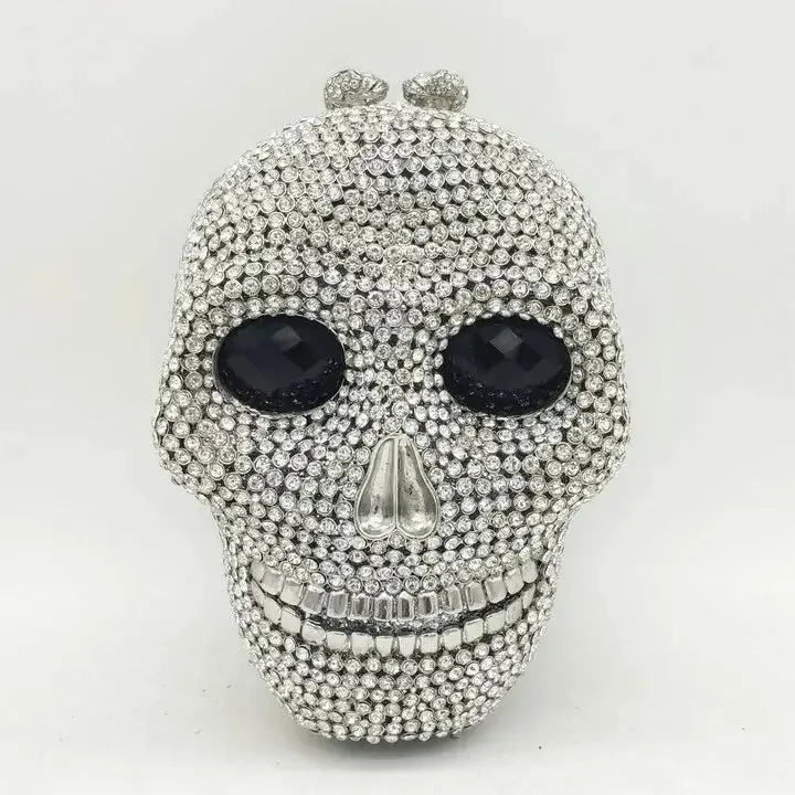 Skull Clutch Bag - Halloween Women's Crystal Party Clutch Bag