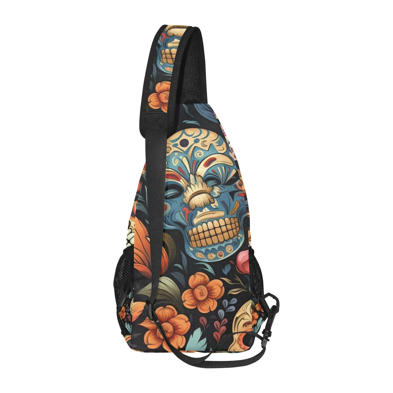 Skull Floral Chest Bag