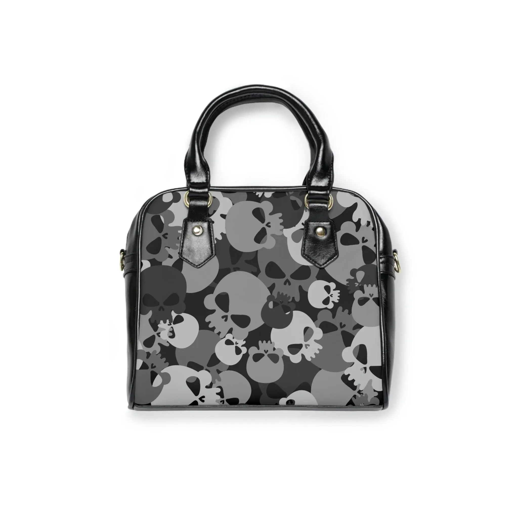 Skull Gray Camo Shoulder Handbag
