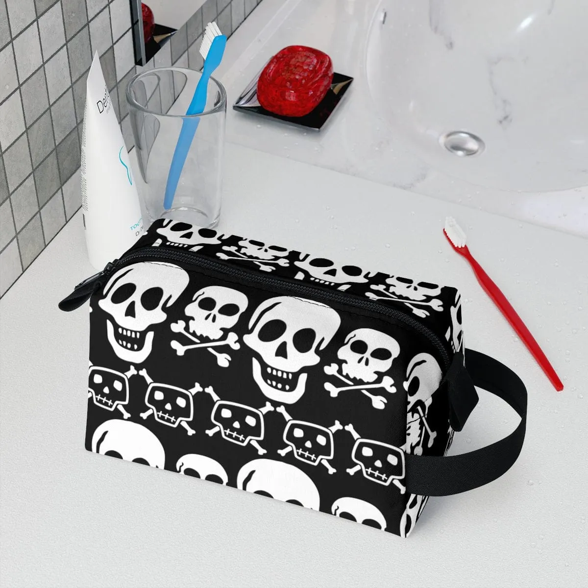 Skull Heads & Crossbones Toiletry Bag
