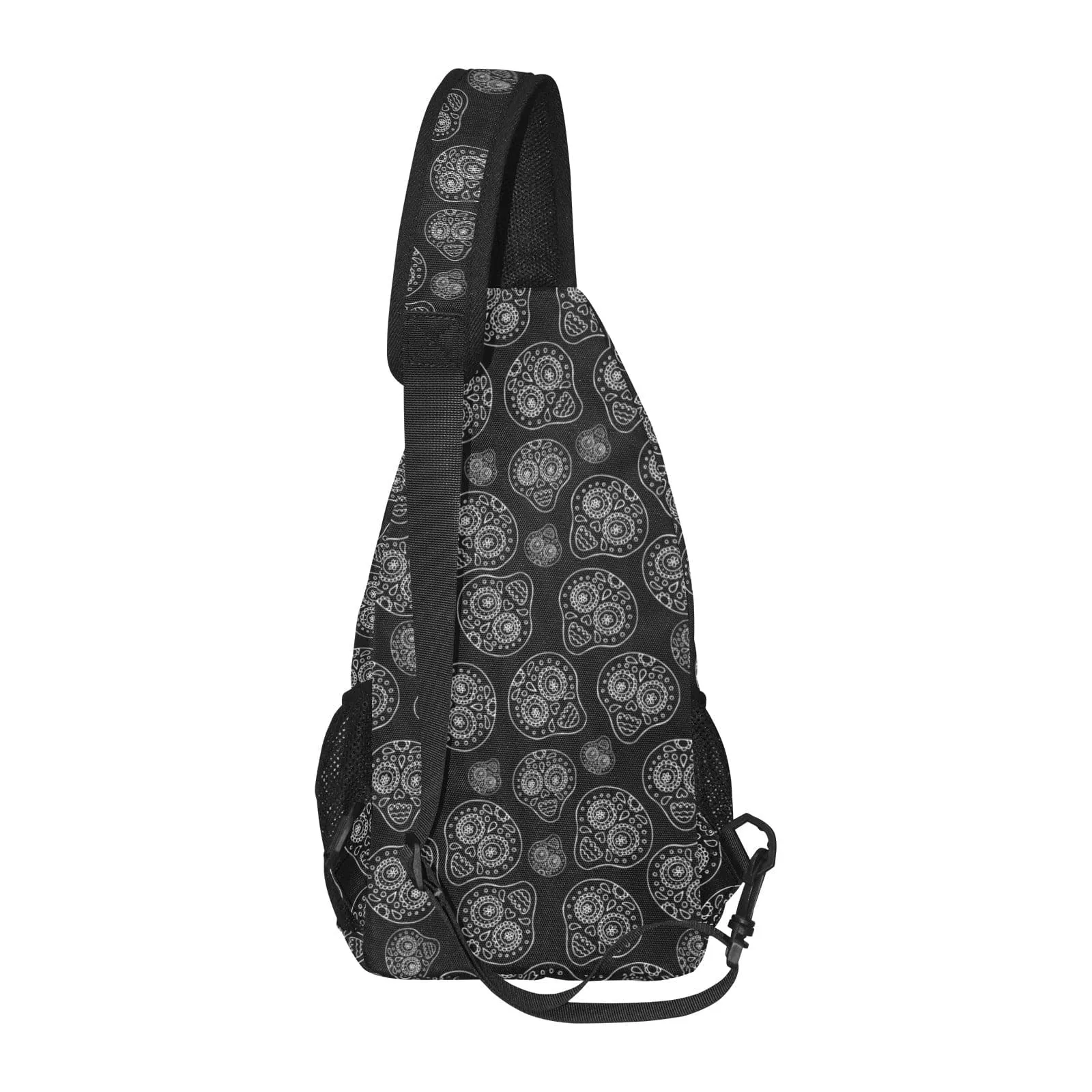 Skull Print Nylon Versatile Chest Bag