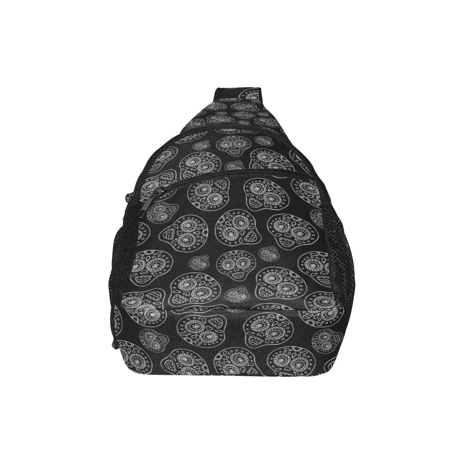 Skull Print Nylon Versatile Chest Bag