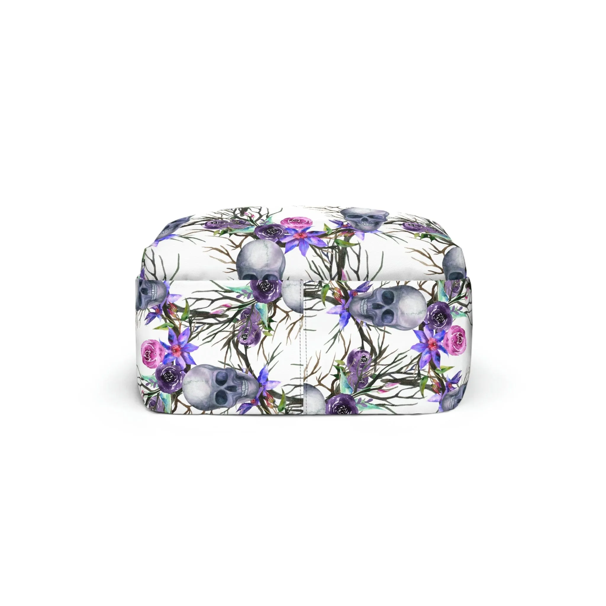 Skull Purple Floral Unisex Classic Backpack