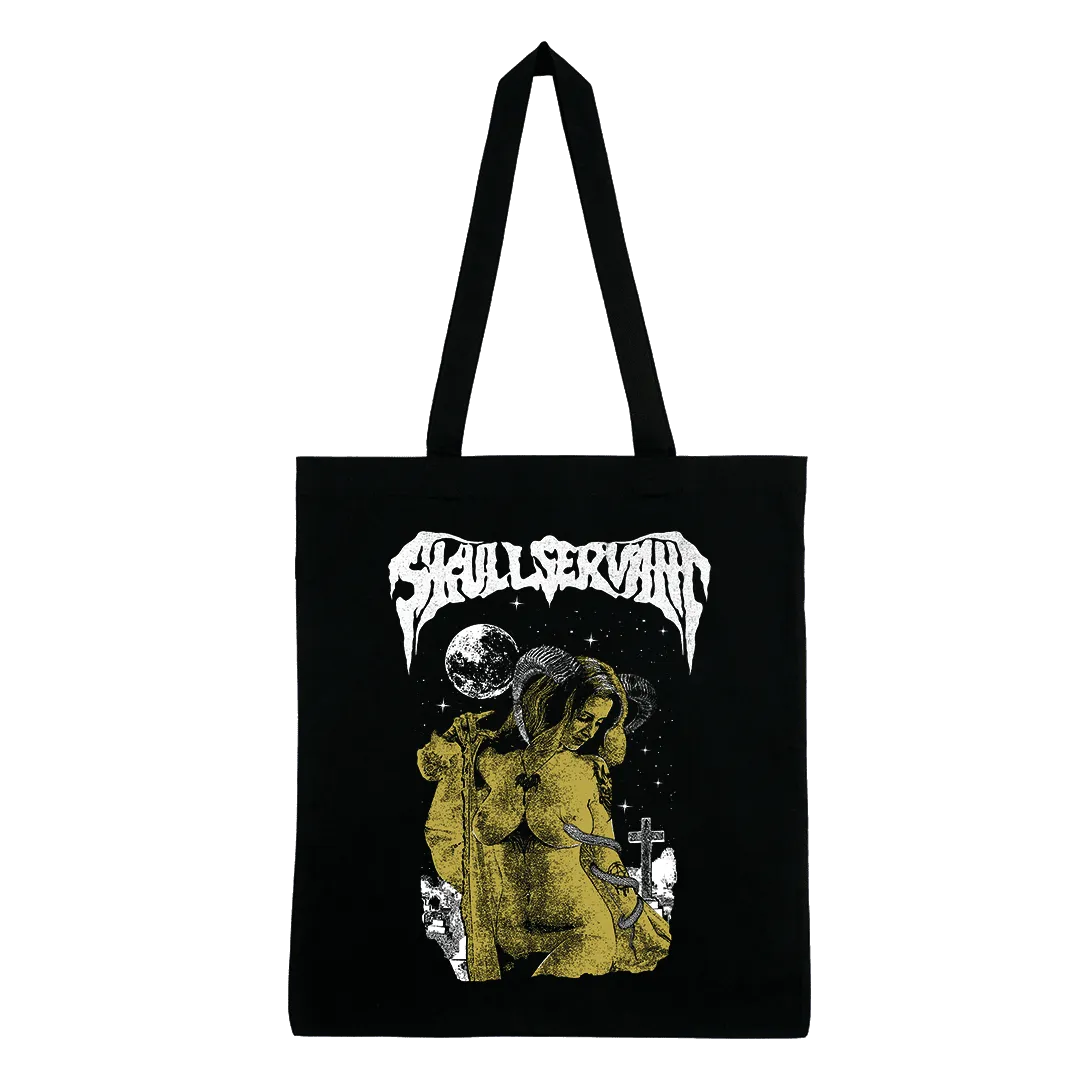 Skull Servant - Serpent Priestess Tote Bag - Black