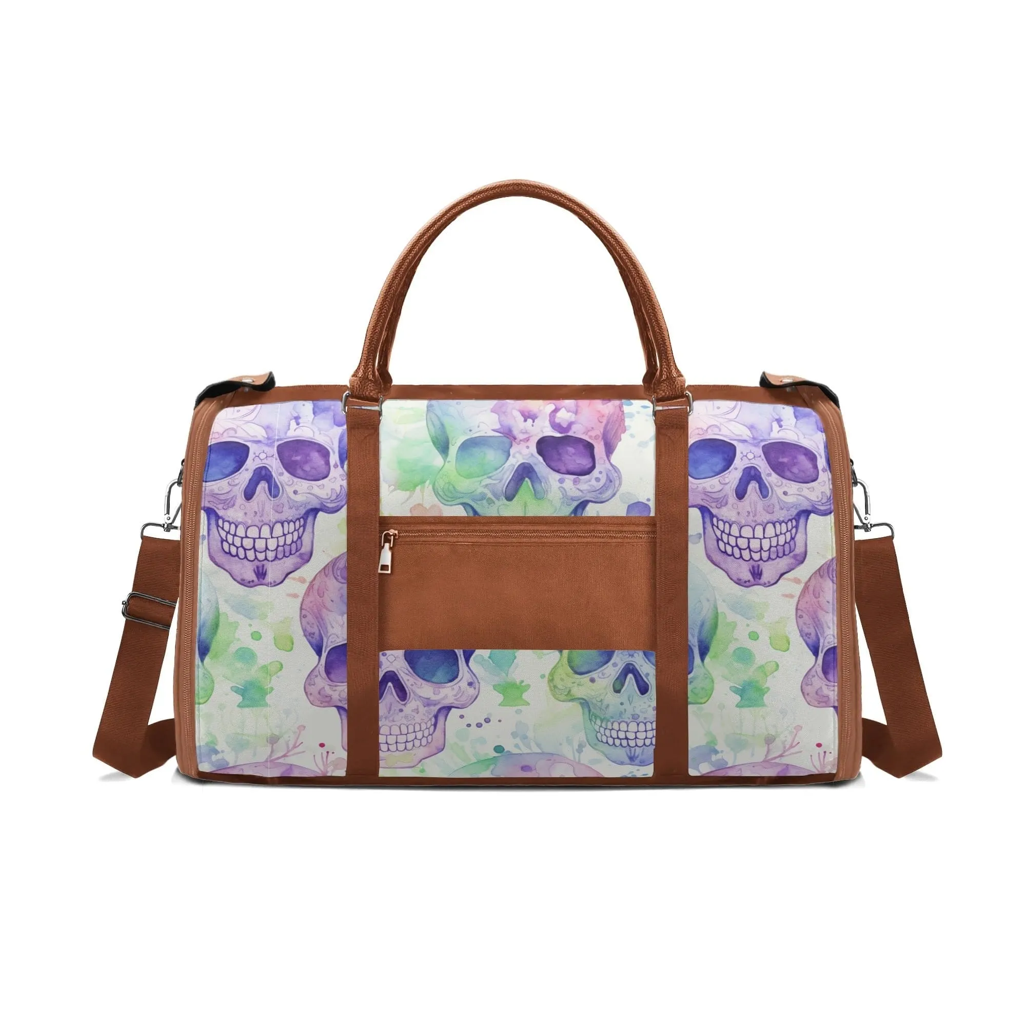 Skulls Fabric Duffle Bag Foldable Travel Bag
