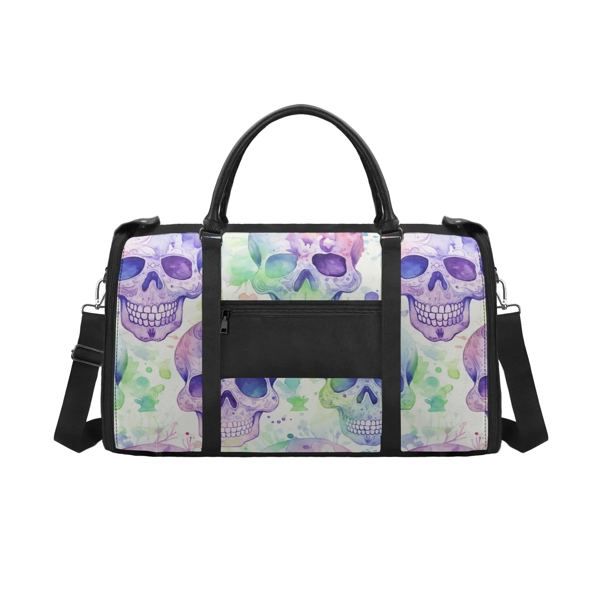Skulls Fabric Duffle Bag Foldable Travel Bag