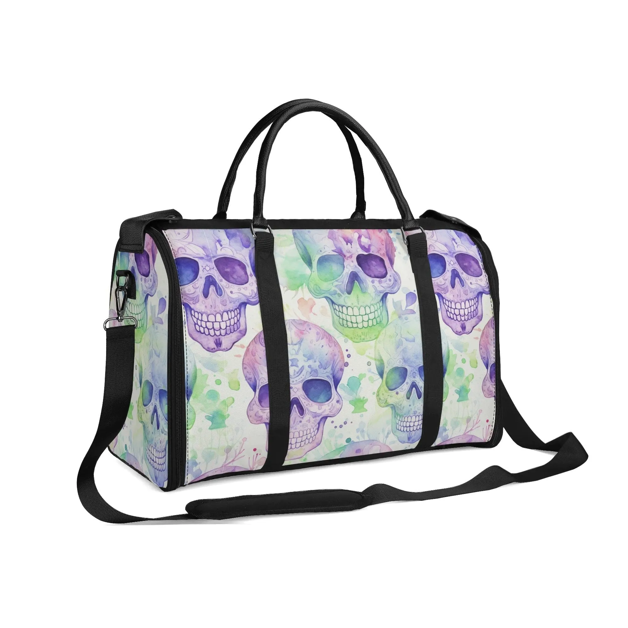 Skulls Fabric Duffle Bag Foldable Travel Bag