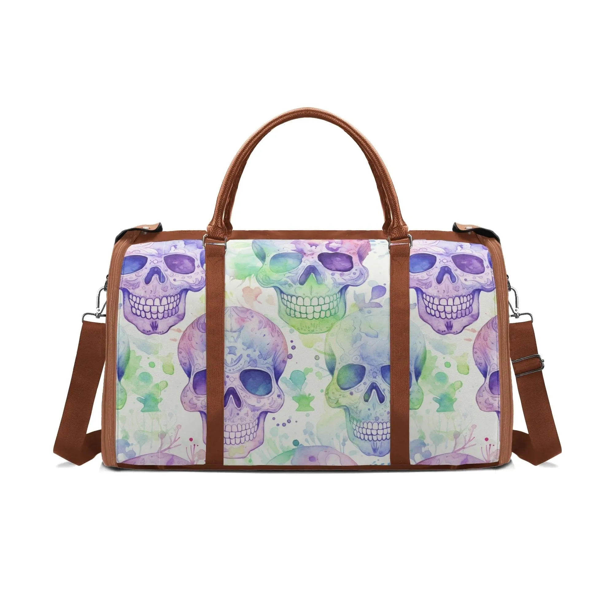 Skulls Fabric Duffle Bag Foldable Travel Bag