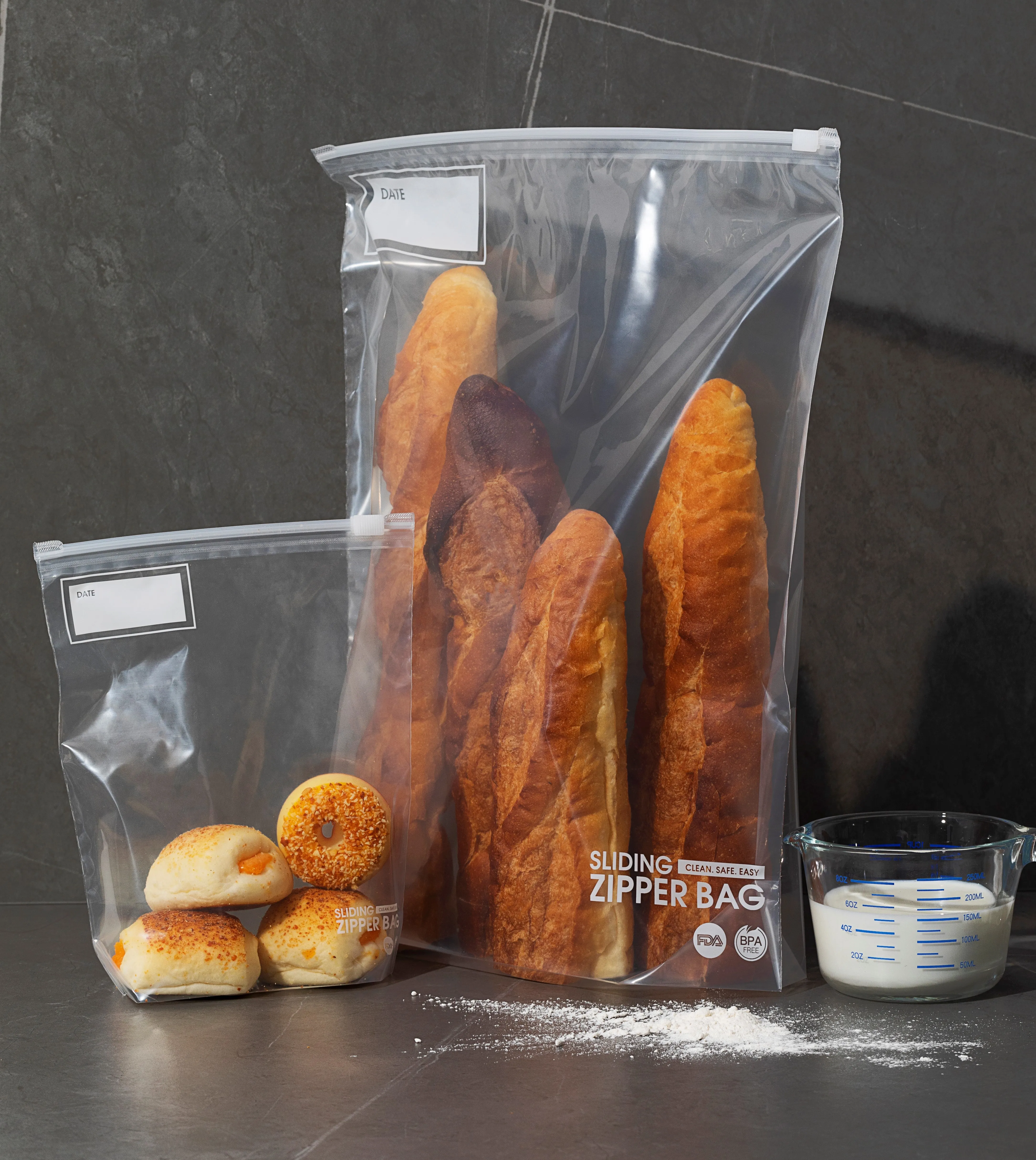 Slider Stand Up Food Storage Bags, 2 Gallons XL / 80 Count