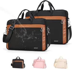 Slim Laptop Bag 15.6/17.3 Inch Laptop Briefcase for Women, Elegant Waterproof Shoulder Bags, Computer Messenger Bag