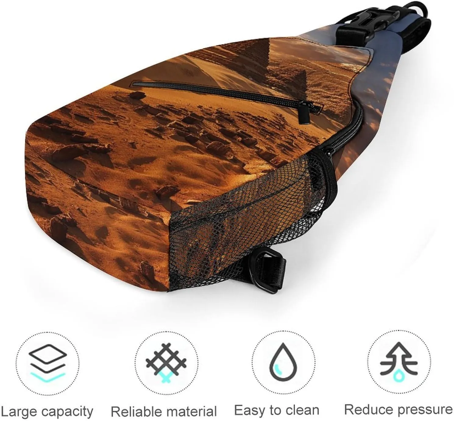Sling Bag for Women Men Egyptian Pyramids Travel Hiking Backpack Crossbody Shoulder Chest Bags Casual Daypack