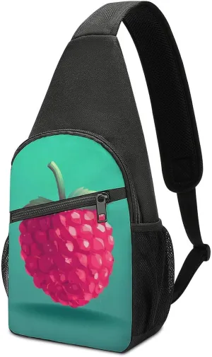 Sling Bags Raspberries Crossbody Bag for Women Men Cross Body Bag for Travel Hiking Shopping