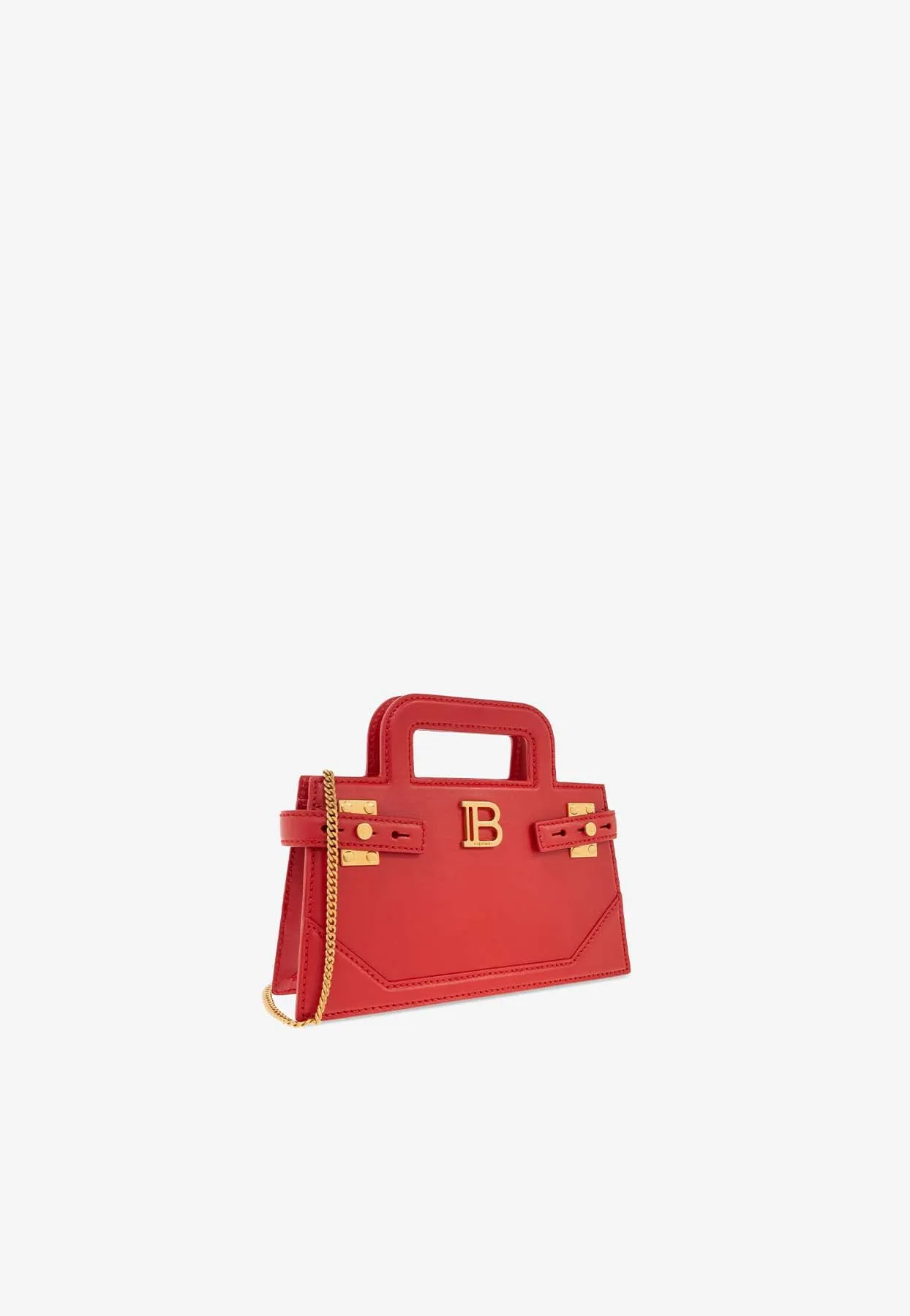 Small B-Buzz Leather Top Handle Bag