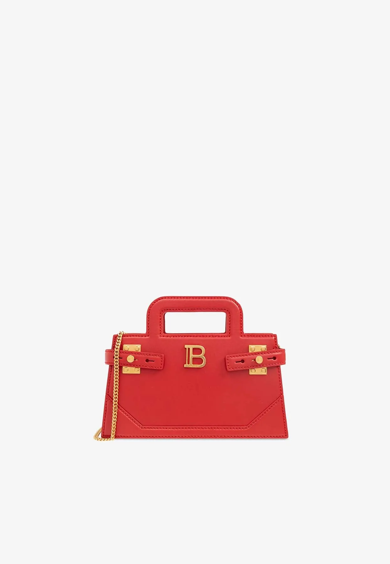 Small B-Buzz Leather Top Handle Bag