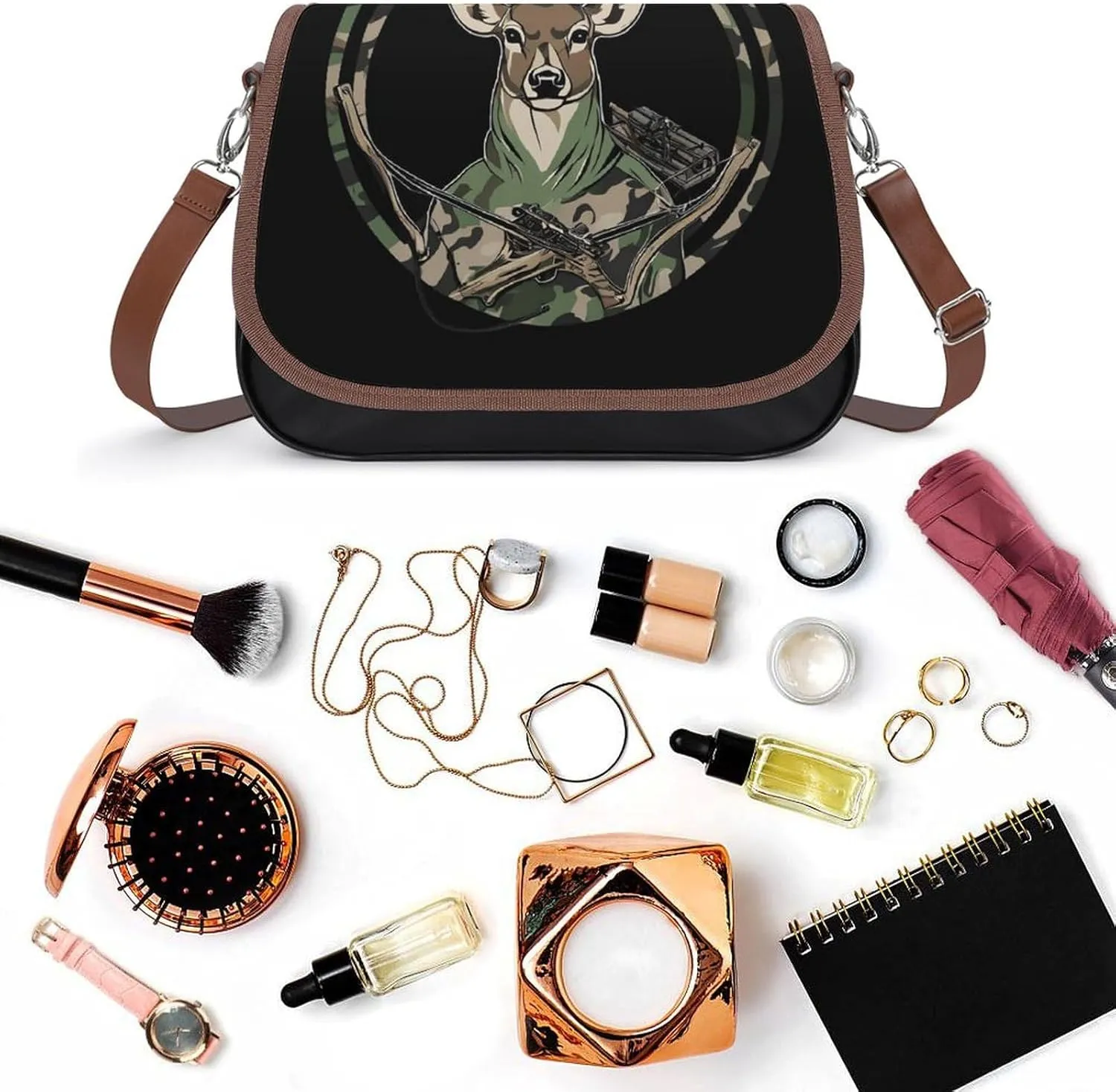 Small Crossbody Shoulder Purse for Women Men, Pu Leather Travel Purse Waterproof Cross Body Bags