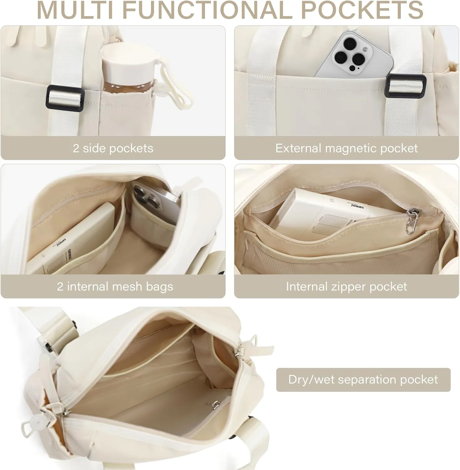 Small Gym Bag for Women,Mini Duffle Bag with Wet Compartmen,Womens Gym Bag for Weekender/Workout/Sport