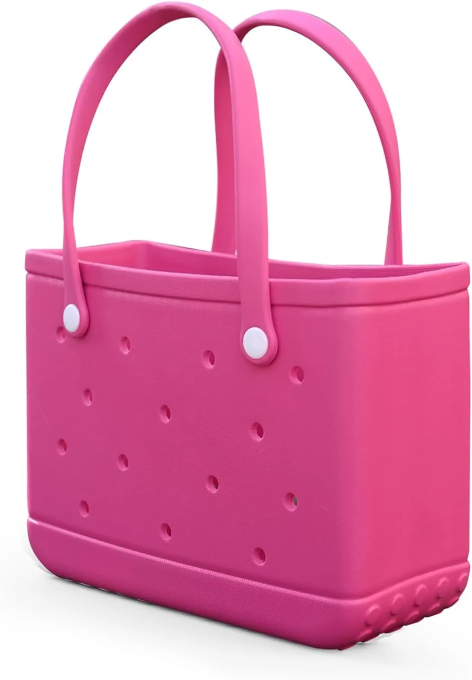Small Rubber Tote Bag Waterproof Beach Bag Durable Small Rubber Beach Tote Open Handbag for Woman