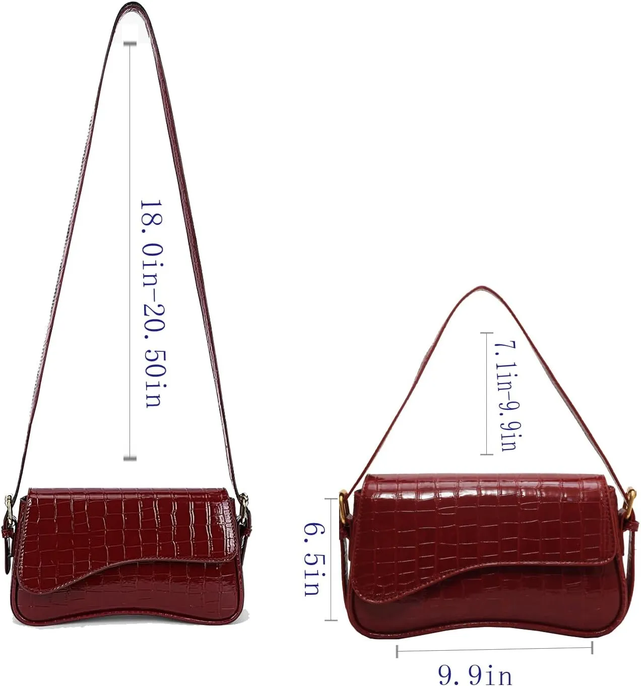 Small Shoulder Bags,Trendy Crossbody Purses for Women Waterproof Leather Handbags Clutch Tote Designer Bags black purse