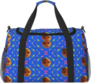 Smiley Yellow Pear Hand Travel Bag.Fashionable Design, Large Storage Capacity, Suitable For Business Trips And Short Trips.