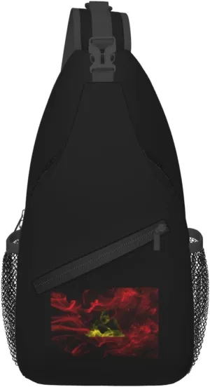 Smoke Style Flag Of Democratic Kampuchea Crossbody Bags For Women Men Chest Backpack Gym Shoulder Bag Travel Outdoor Sports Casual Crossbody Bags