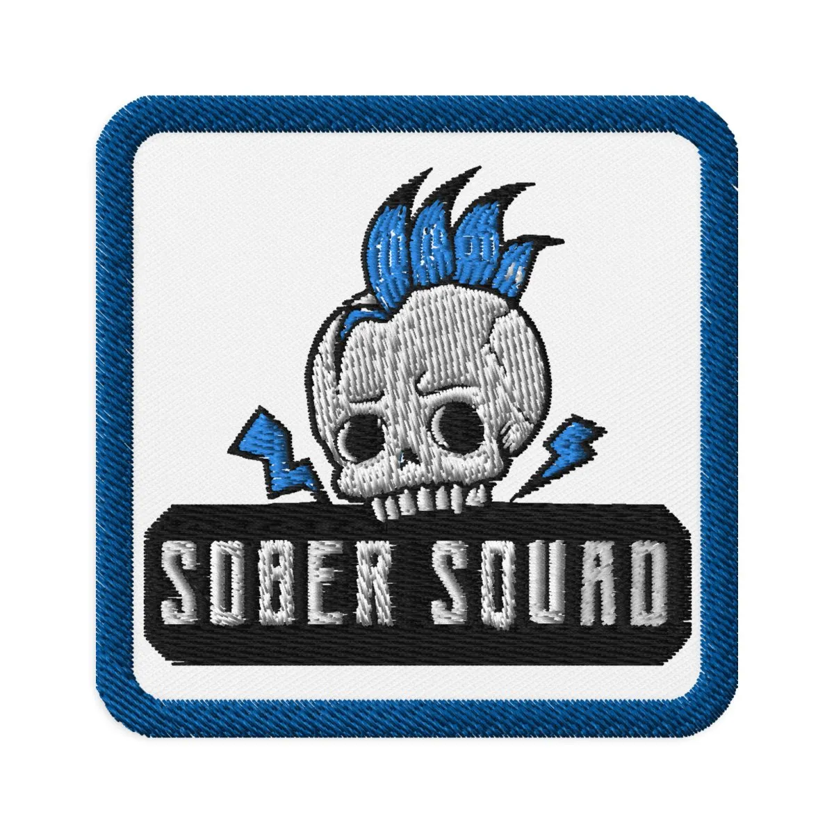 Sober Squad Punk Skull Embroidered Patch