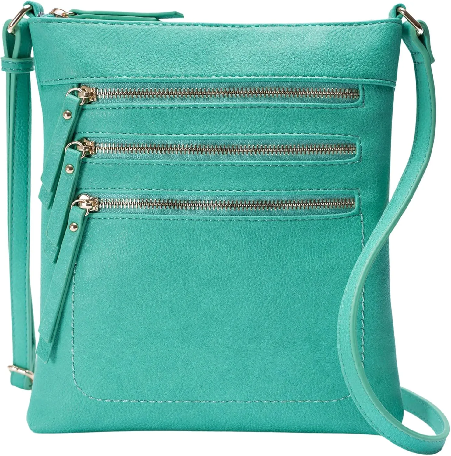 Solene Crossbody Bag Functional Multi Pocket Messenger Purse Top Zip Closure Shoulder Handbag With Adjustable Strap