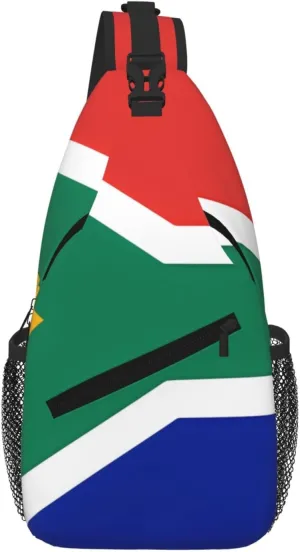 South Africa Flag Sling Bag For Women Men Travel Hiking Backpack Crossbody Shoulder Chest Bags Casual Daypack