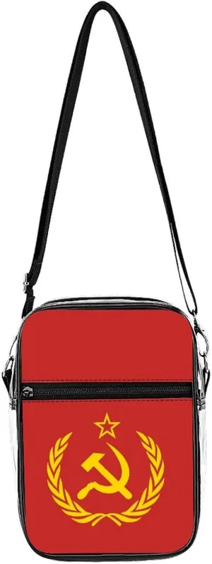 Soviet Union CCCP USSR Emblem Red Clear Purse Stadium Crossbody Bags with Adjustable and Removable Strap Shoulder Handbags